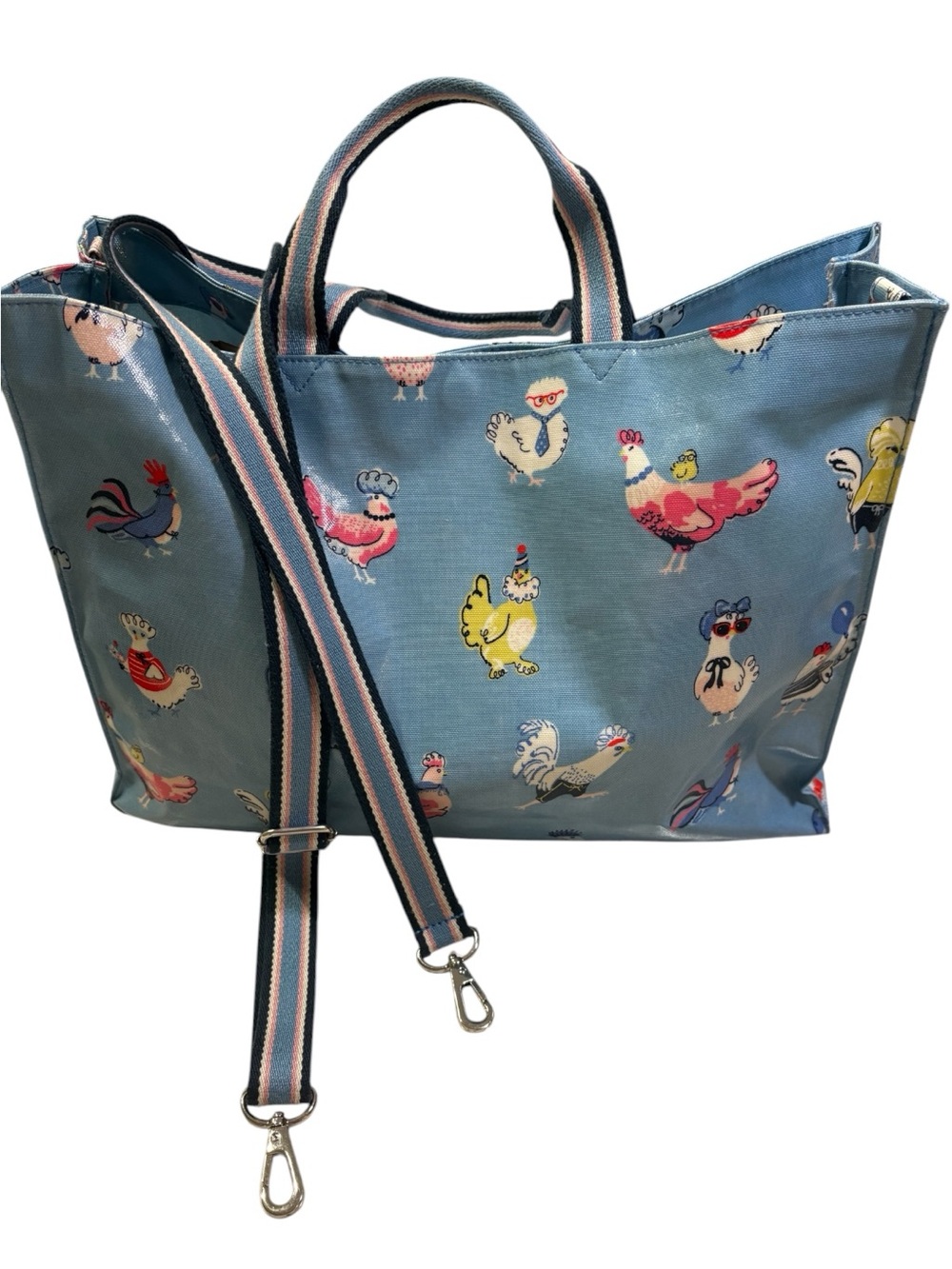Rare Vtg~ Hen Party by Cath Kidston London Tote with Adjustable Cross-Body Strap - Picture 7 of 15